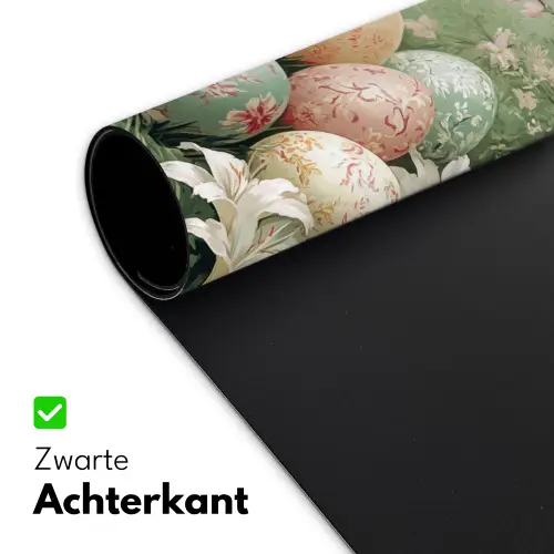 Paaseieren - Pasteltinten - Bloemen Muismat XXL klein -sfeer2