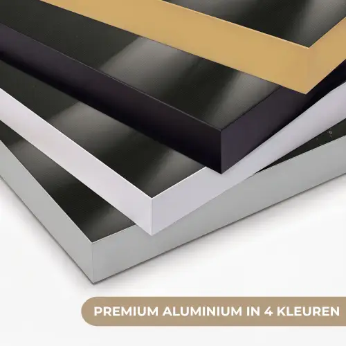 Champagnefles - Glas - Minimalistisch - Spetters Textielframe zwart klein -USP_kleurenNL