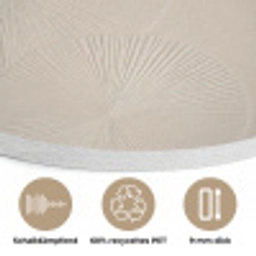 Japandi - Beige - Modern Akoestische PET Vilt - Rond klein -closeup_DE
