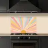 Illustratie - Zon - Pastelkleuren keuken achterwand spatscherm klein -sfeer1