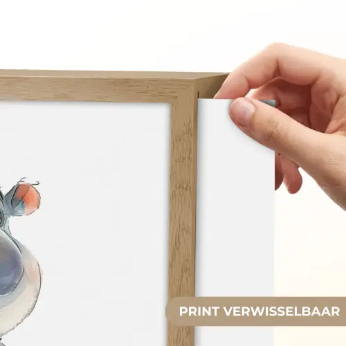 Nijlpaard - Baby dier - Dieren Light Box met batterij (Wandlamp kind) middel -USP_websiteprintNL