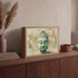 Buddha - Mandala - Modern - Spiritualiteit Light Box met batterij (Wandlamp) middel -sfeer2