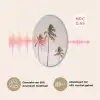Palmbomen - Zonsondergang - Roze Akoestische PET Vilt - Rond klein -USP_NL