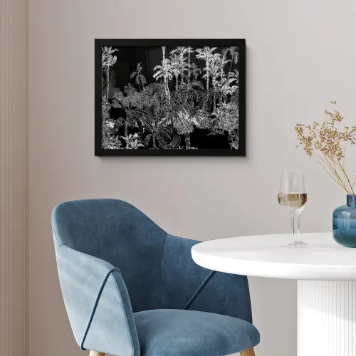 Tropisch - Jungle - Bomen - Bladeren fotolijst zwart zonder passe partout klein -sfeer4