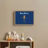 Raket - Blauw - Sterren Light Box met batterij (Wandlamp kind) middel -sfeer2_kind