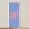 Art - Roze - Blauw deurposter klein -3d_beige