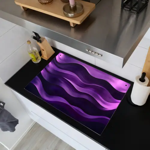 Golven - Abstract - Paars Inductie beschemer met haakjes klein -sfeer1