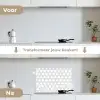 Grafisch - Patroon - Modern -  Opvallend - Begrensd keuken achterwand spatscherm klein 900 -voor_na_NL