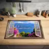 Doorkijk - Berg - Landschap - Uitzicht - Meer Inductie beschermer vinyl 3mm klein -sfeer5