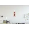 Japandi - Vintage - Decoratie - Rood textielposter latten blank klein -kinderkamer