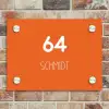 Oranje - Modern Naambord Rechthoek middel -sfeer3