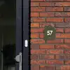 Donkergroen - Traditioneel Naambord Huisje klein -sfeer2