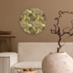 Modern - Geometrisch - Goud Wandcirkel kunststof plaat 5mm dik klein 188 -sfeer1