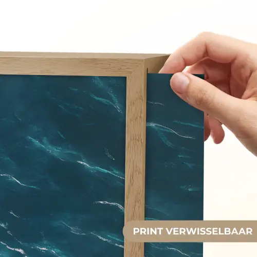 Vuurtoren - Rots - Zee - Golven Light Box met batterij (Wandlamp) middel -USP_websiteprintNL