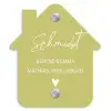 Lichtgroen - Sierlijk Naambord Huisje klein -3d