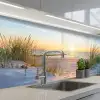 Strand - Zon - Duin - Gras - Zand - Horizon keuken achterwand 2 middel -3d_schuin