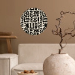 Geometrisch - Figuren - Zwart Wandcirkel behangsticker klein 186 -sfeer1