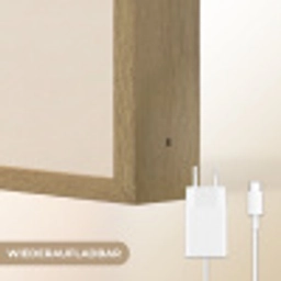 Knuffelbeer - Oranje bloemen - Vriendelijk Light Box met batterij (Wandlamp kind) middel -USP_websiteoplaadbaarDE