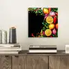 Citroenen - Peper - Kruiden - Graffiti - Verf - Abstract aluminium wit klein -sfeer1