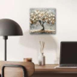 Boom - Bloemen - Wit - Natuur - Kunst aluminium wit klein -sfeer5