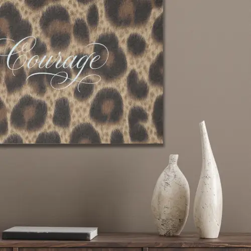 Luipaardprint - Bruin - Courage - Sierlijk PET vilt klein -sfeer6_closeup