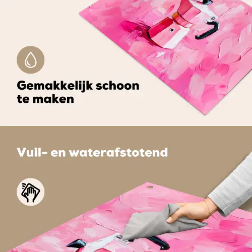 Roze - Verf - Coffee Inductie beschemer met haakjes klein -ky-schoon-nl