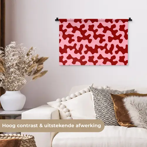 Modern - Abstract - Rood Wandkleed katoen klein 269 -sfeer1