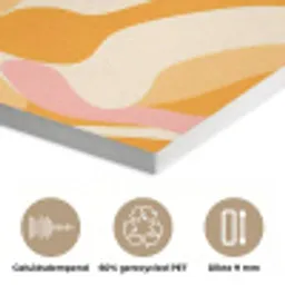 Abstract - Golvend - Oranje PET vilt klein -closeup_NL