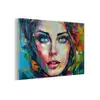 Gezicht - Vrouw - Olieverf - Kleurrijk - Kunst plexiglas 5mm klein -z3d