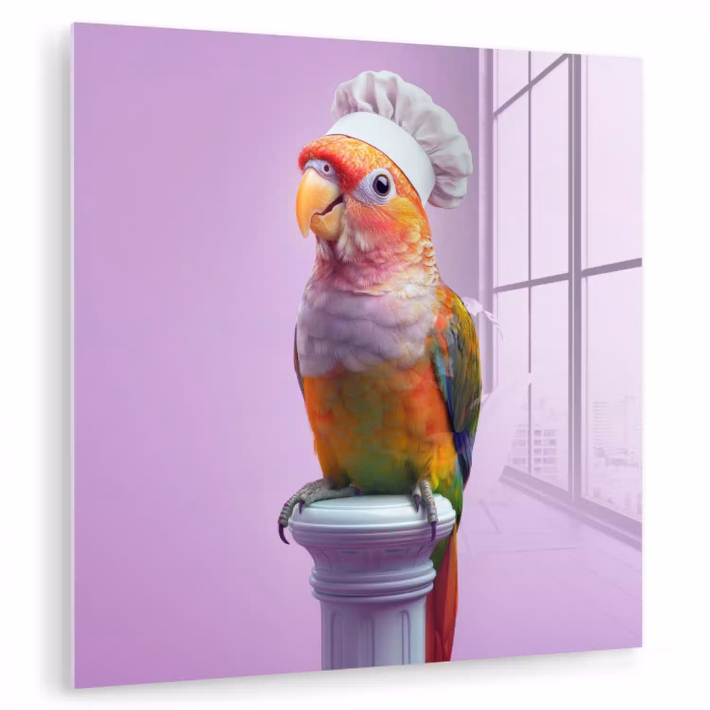 Papegaai - Koksmuts - Pilaar - Vogel plexiglas 5mm klein -zzzproduct_nieuw