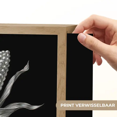 Maïskolf - Glanzend metaal - Elegant Light Box met batterij (Wandlamp) middel -USP_websiteprintNL