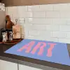 Art - Roze - Blauw Inductie beschermer vinyl 3mm klein -sfeer3