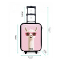 Lama - Wit - Zonnebril - Wimpers Kinderkoffer - Zwart klein -productfoto_formaten