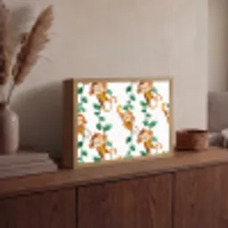 Apen - Lianen - Kleurrijk Light Box met batterij (Wandlamp) middel 907 -sfeer2