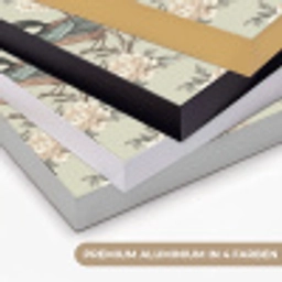 Bloem - Vogel - Kleurrijk Textielframe zwart klein 947 -USP_kleurenDE