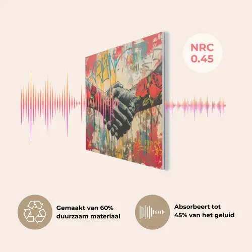 Graffiti - Rozen - Handen - Street art - Banksy PET vilt klein -USP_NL