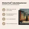 Kerstsfeer - Stadsplein - Kleurrijk Inductie beschermer vinyl 3mm middel -sfeer2