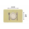 Illustratie - Bord - Bestek - Beige Placemat vinyl groot -specs
