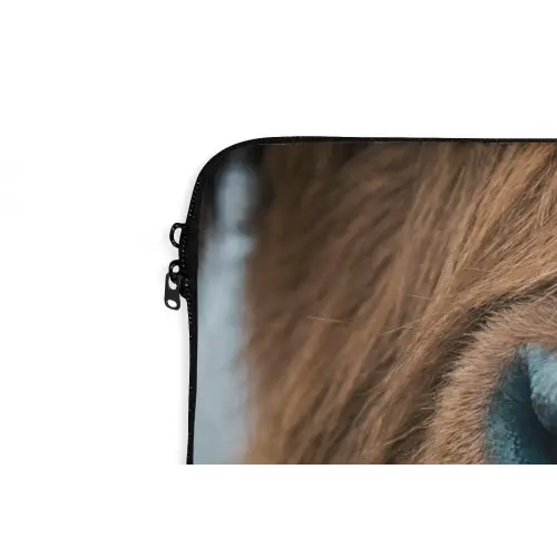 Schotse hooglander - Neus - Bruin laptophoes neopreen klein -detail