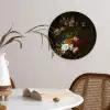 Vaas met bloemen - Schilderij van Rachel Ruysch Wandcirkel kunststof plaat 5mm dik klein -sfeer4