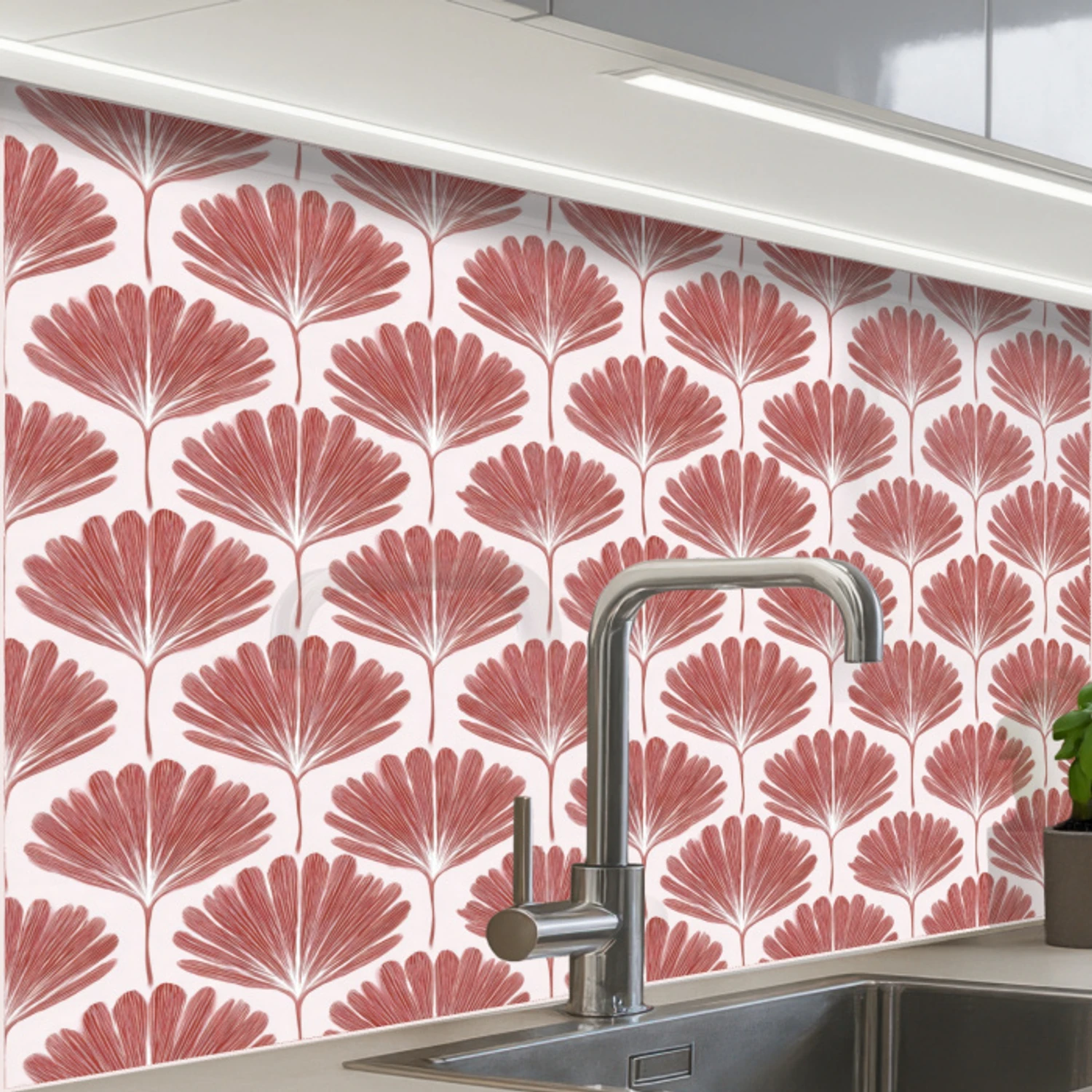 Waaier - Motief - Terra keuken achterwand 2 middel 865 -zzzz3d_schuin