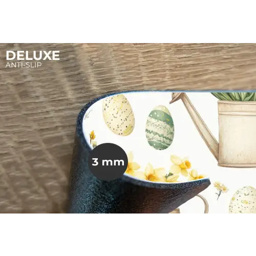 Gieter - Bloemen - Eieren Placemat vinyl groot -closeup