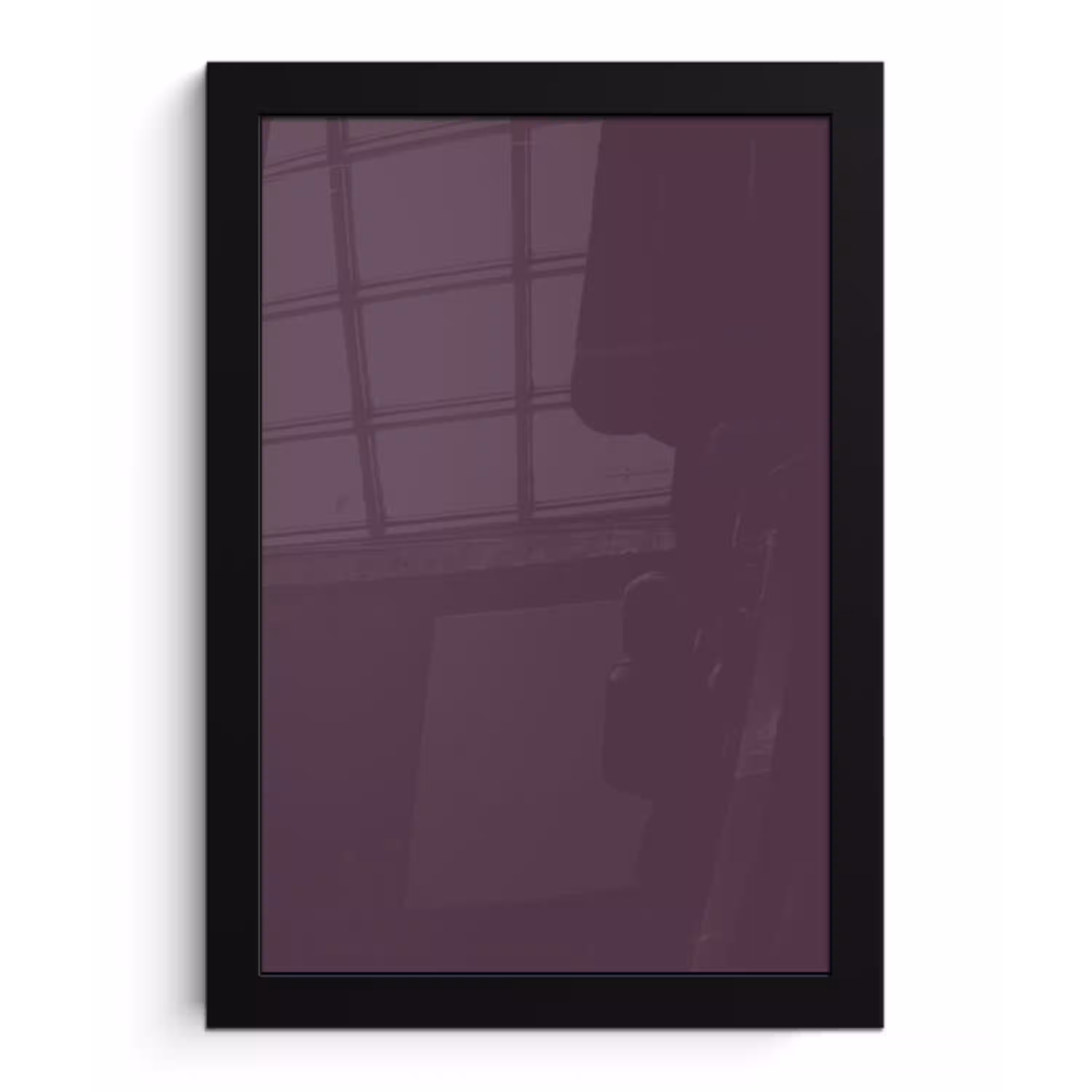 Midnight - Plum - Paars fotolijst zwart zonder passe partout klein 224 -3d