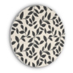 Elegant - Patroon - Zwart - Beige Akoestische PET Vilt - Rond klein 838 -3d
