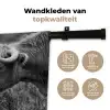 Schotse hooglander - Kalf - Zwart - Wit Wandkleed katoen klein -sfeer2