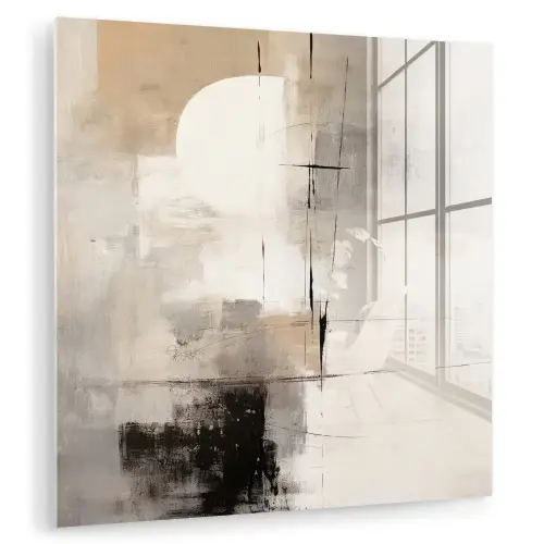 Abstract - Kunst - Grijs plexiglas 5mm klein -zzzproduct_nieuw