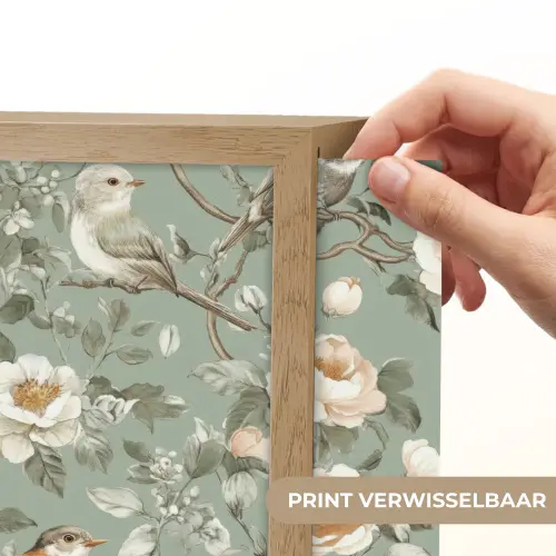 Roze - Vogels - Kleurrijk Light Box met batterij (Wandlamp) middel 907 -USP_websiteprintNL