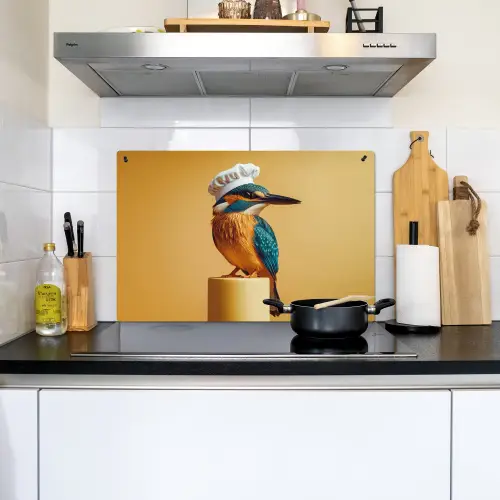 Ijsvogel - Pilaar - Koksmuts - Vogel Inductie beschemer met haakjes klein -sfeer2