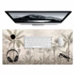 Jungle - Banenboom - Kolibrie - Beige Muismat XXL klein -3d