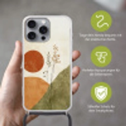 Zon - Abstract - Takken - Oranje Hoesje iPhone 16 Pro Max met koord klein -sfeer2_DE